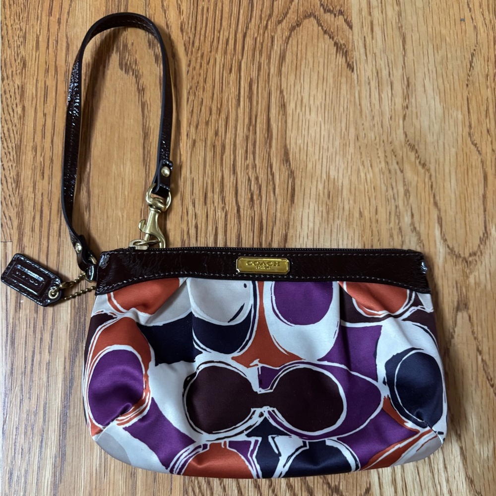 Coach Ashley Scarf Print Wristlet
